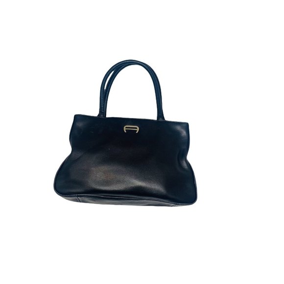 Atienne Aigner Vintage 60s Black Leather Shoulder Bag Style 7280R EUC - Picture 9 of 11